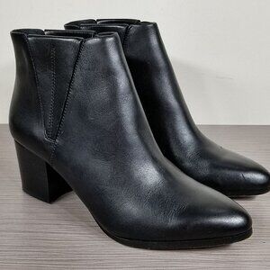 Vince Camuto Brissa Pointed-toe Bootie, Black Leather, Womens Size 5 M / 35